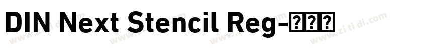 DIN Next Stencil Reg字体转换